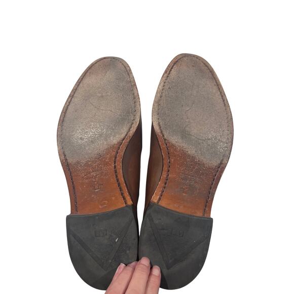 Allen Edmunds Delray Brown Leather Dress Shoes Men's Size 9D Split Toe USA Made - Picture 8 of 11